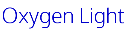 Oxygen Light フォント